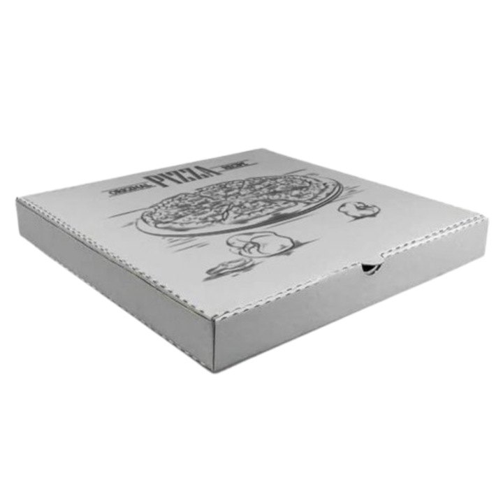 Cutii pizza alb generic 320x320x40mm, 100 bucati/set