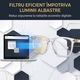 Set 2 Ochelari Protectie Calculator SuperTrends® Anti Lumina Albastra, Ochelari Gaming Fara Dioptrii Unisex, Ochelari Protectie Calculator Cu Lentile Transparente, Culori Alb, Protectie Vizuala Pentru Laptop Telefon Tableta Televizor