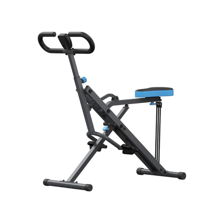 Aparat de vaslit si genuflexiuni 2 in 1, echipament de exercitii pentru acasa, pliabil si reglabil, R02H1