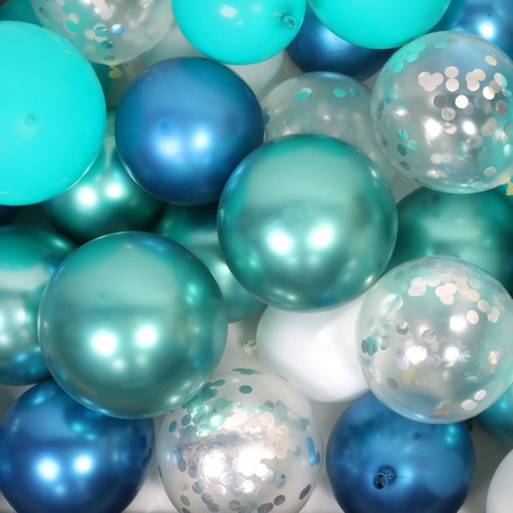 Léggömb füzér szett, GAGAKU, 60 darab, latex, többszínű