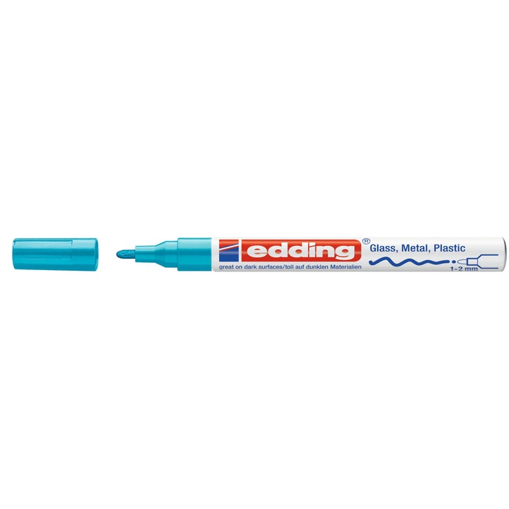 Lakkmarker, 1-2 mm, EDDING "751", világoskék