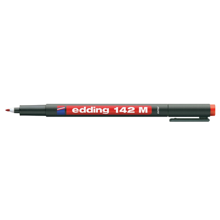 Перманентен маркер Edding OHP 142 кръгъл връх 1MM червен ED1422