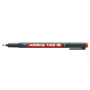Marker permanent Edding OHP 142 varf rotund 1MM rosu ED1422 Marker permanent Edding OHP 142 varf rotund 1MM rosu ED1422