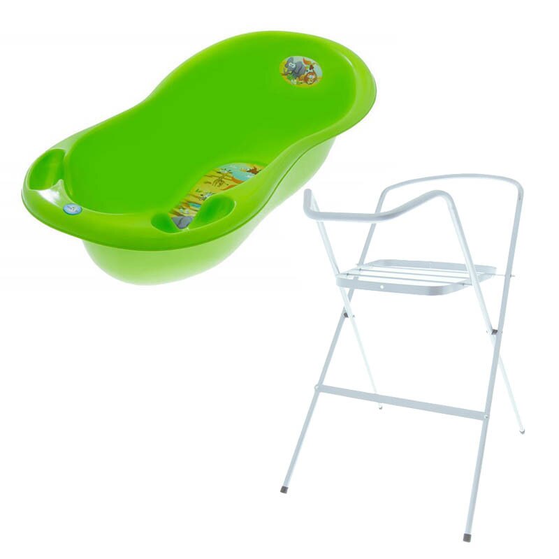 Set cadita 102 cm Safari Verde + Suport metalic cadita