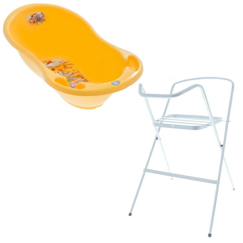 Set cadita 102 cm Safari Yellow + Suport metalic cadita