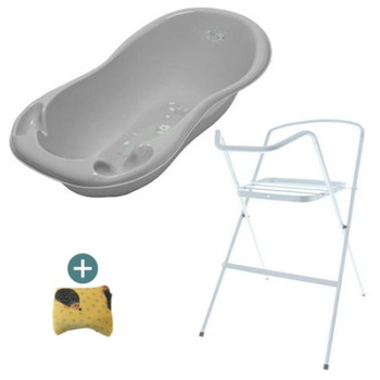 Set cadita 102 cm Bufnita Gri + Suport metalic cadita + Cadou burete baie Set cadita 102 cm Bufnita Gri + Suport metalic cadita + Cadou burete baie