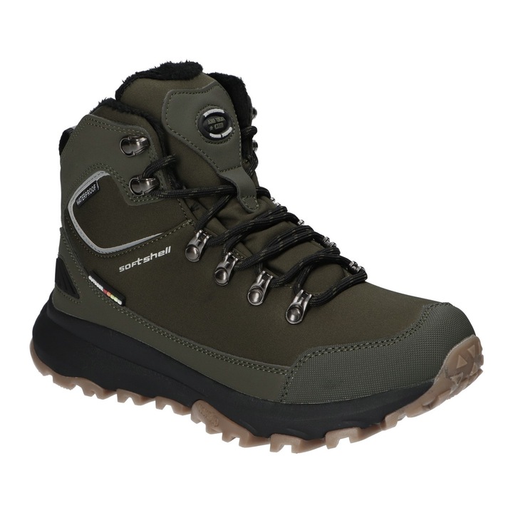 Ghete trekking de iarna, American Club, Hl191, Siret, Izolati cu fleece, Softshell, Tripletex, Kaki