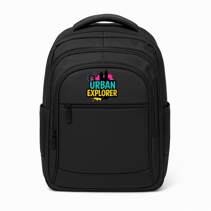 Rucsac Urban Explorer, Streetwear Edition, compartimentat, negru, 30x45cm