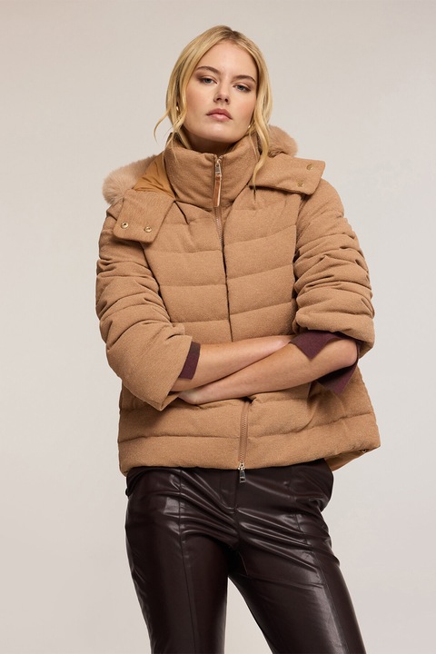 MOTIVI, Geaca cu vatelina si gluga, Maro camel