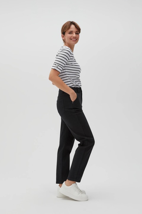 Jeans femei MOODO mom fit, Negru