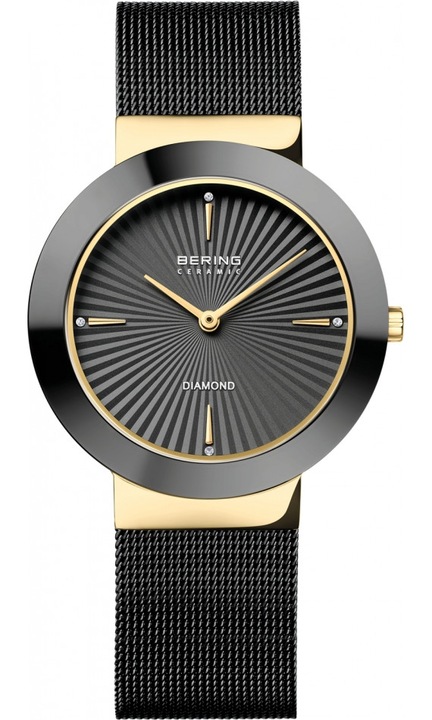 Ceas de dama BERING 11435-132, negru, cu design clasic