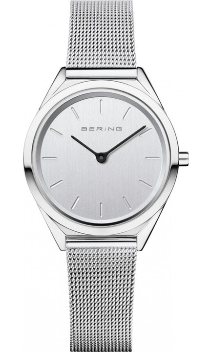 Ceasul de dama BERING 17031-000 argintiu, clasic fashion pentru cupluri