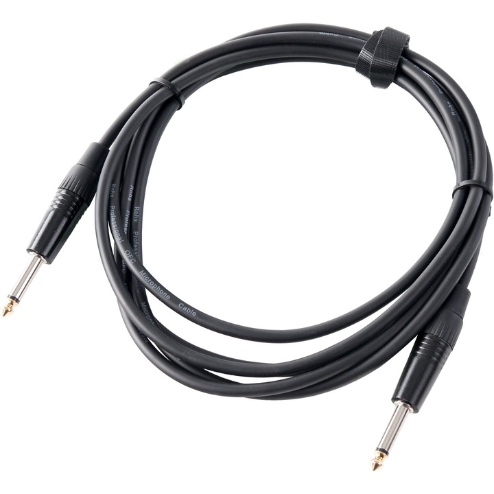 Cablu audio Pronomic Jack mono 6.3 tata-tata 3 metri, negru