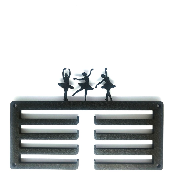 Suport medalii, model balet, printat 3D, 8 carlige - Idei in 3D