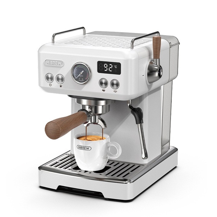 Espressor automat HiBREW H10plus, Temperatura reglabila 58 mm, 1350 W, 20 bari, 1.8 l, alb