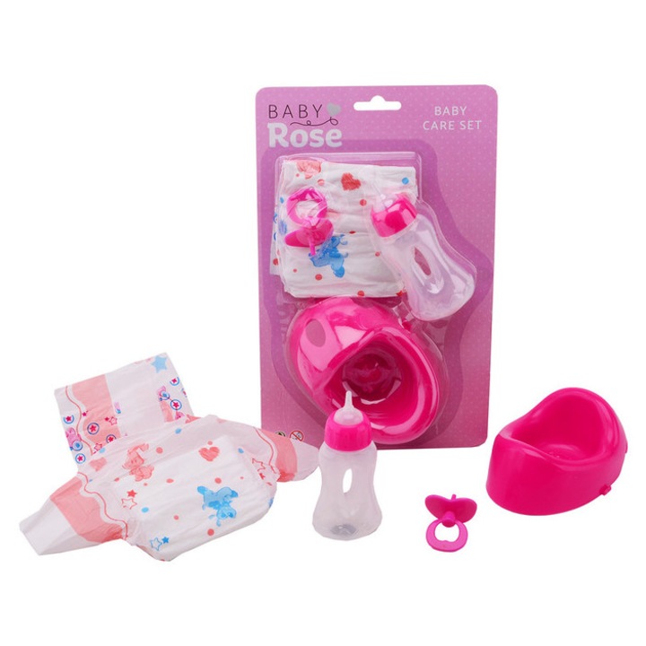 Accesorii pentru bebelusi Baby Rose (olita, biberon, scutec)