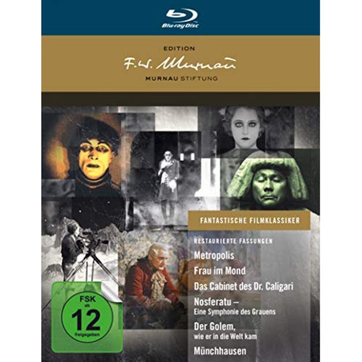 The Cabinet of Dr. Caligari / Nosferatu / Metropolis / Frau im Mond / The Adventures of Baron Munchausen (Gabinet doktora Caligari / Nosferatu - symfonia grozy / Metropolis / Kobieta na Księżycu) [8xBlu-Ray]