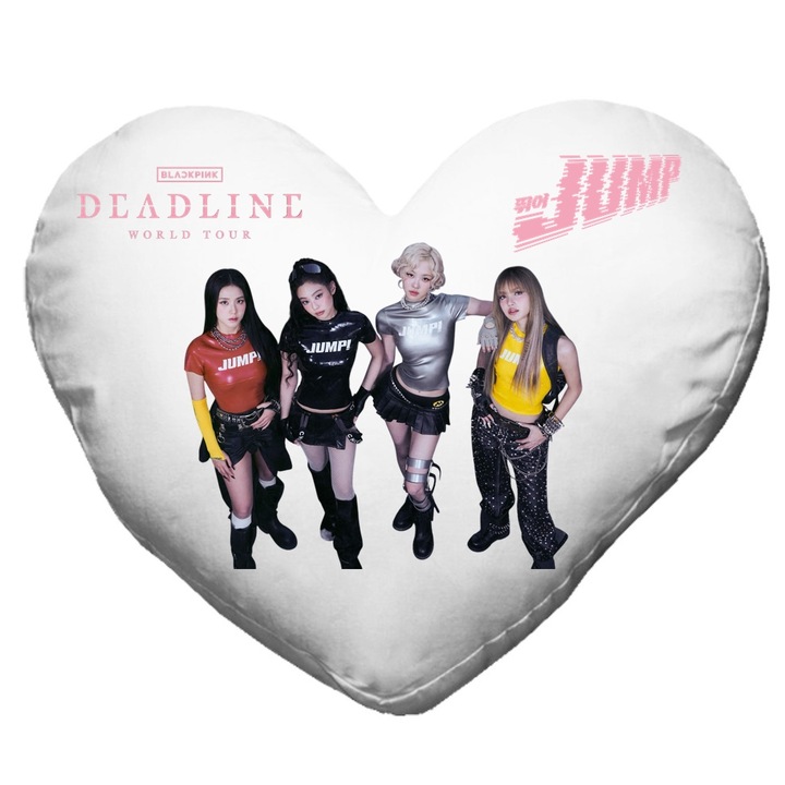 Perna blackpink jump kpop blinks, Poliester, Alb, inima