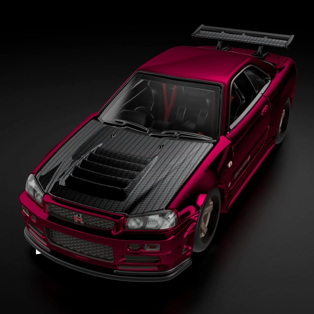 Masinuta metalica Nissan Skyline GT-R (BNR34), Hot Wheels, RLC
