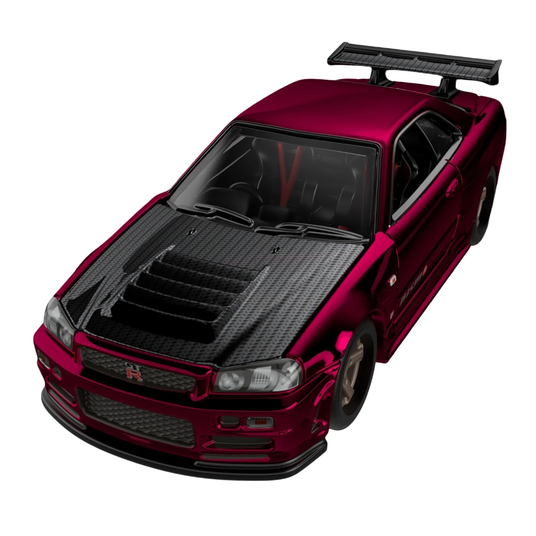 Masinuta metalica Nissan Skyline GT-R (BNR34), Hot Wheels, RLC