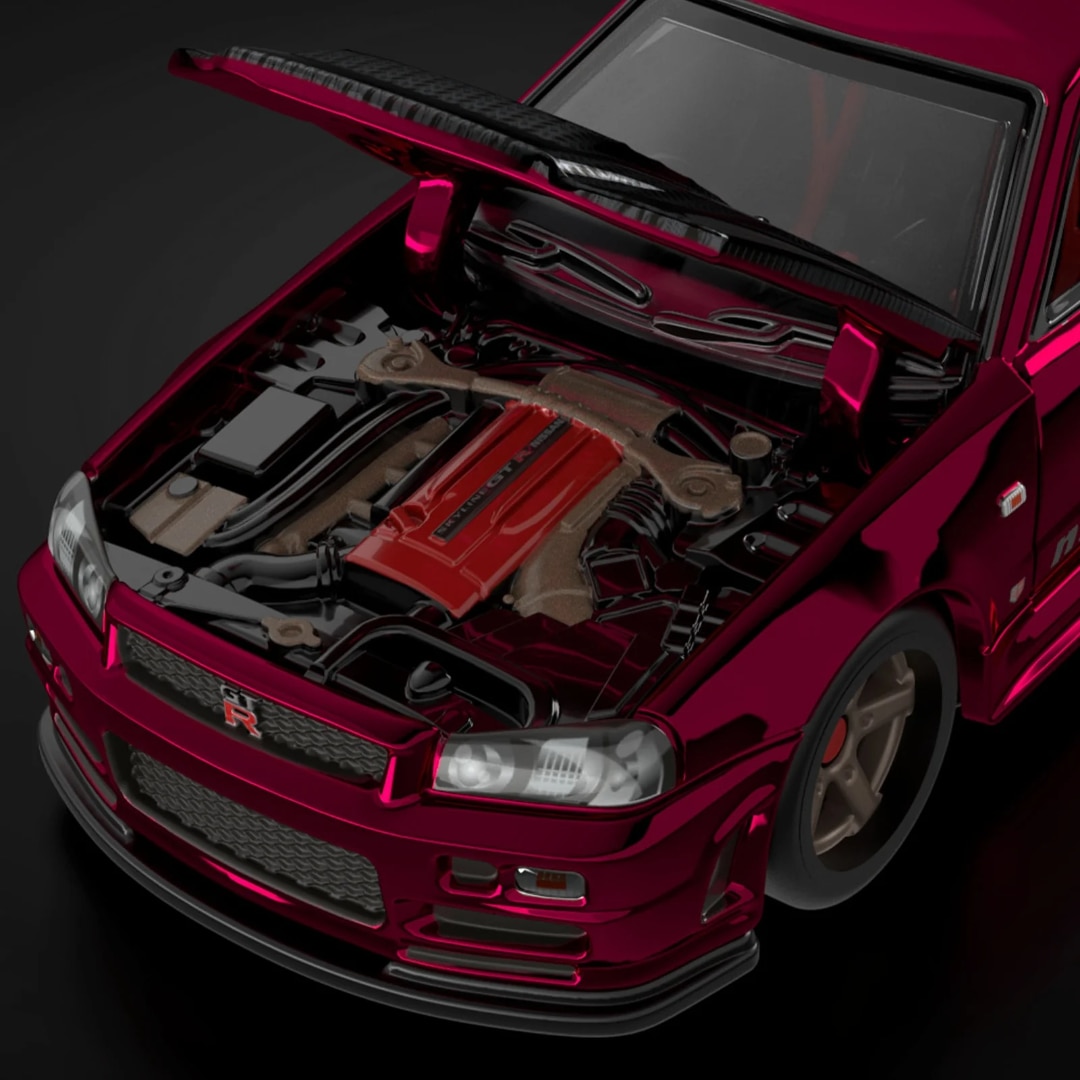 Masinuta metalica Nissan Skyline GT-R (BNR34), Hot Wheels, RLC