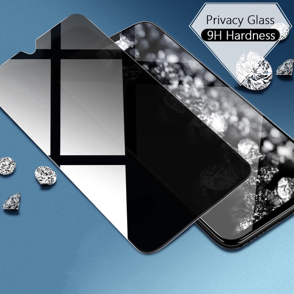 Folie Anti-Spy compatibila cu Honor X7, 3D Privacy, Filtru de confidentialitate, Protectie intimitate, Calitate japoneza, Adeziv complet, Negru