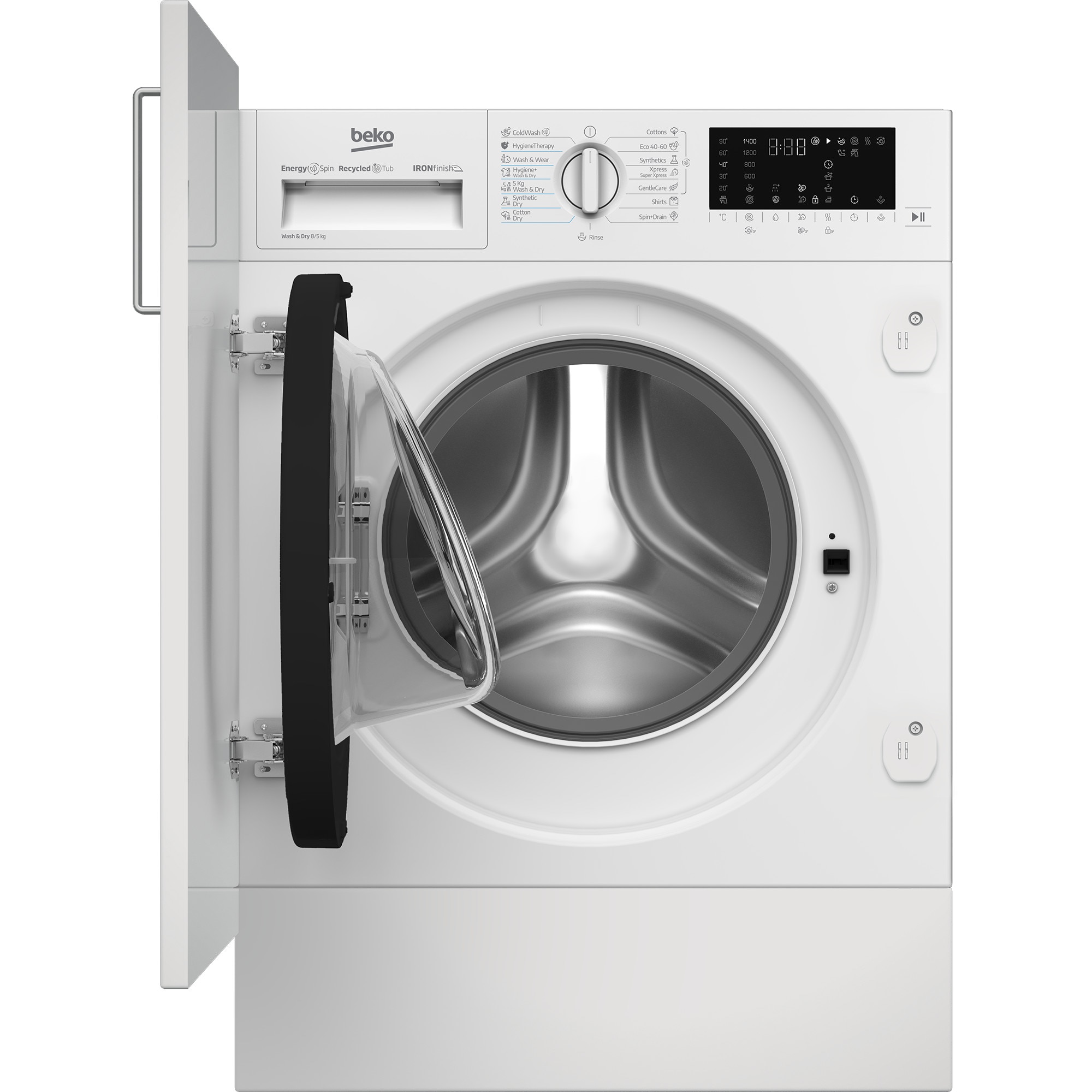 Masina de spalat rufe cu uscator Beko B5DBT68547W, 8/5 kg, 1400 RPM, Alb
