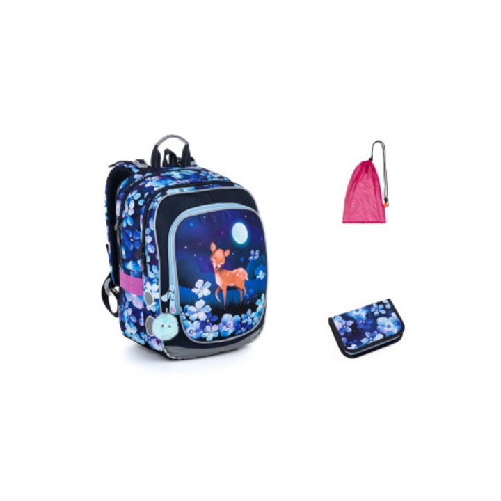 Set ghiozdan TOPGAL ENDY 23002, 3 piese, design tematic, multicolor, pentru fete