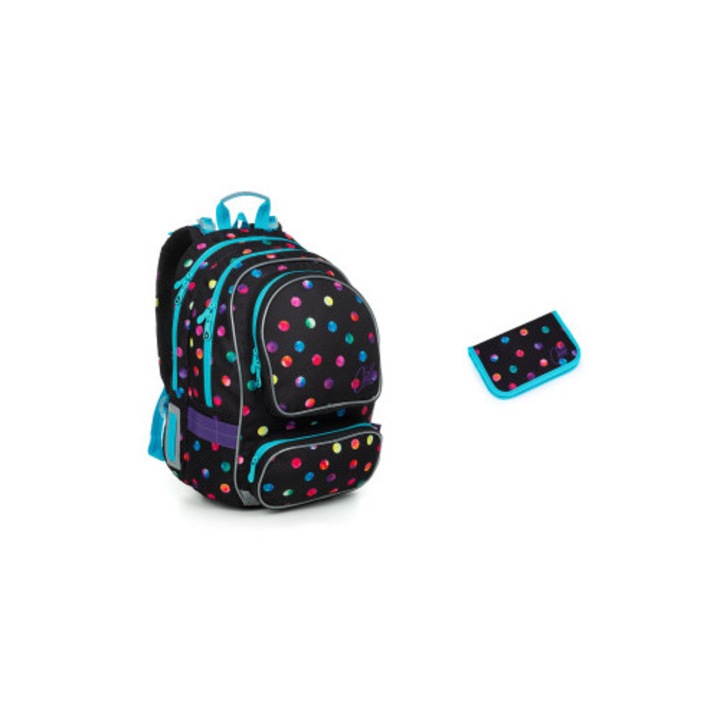 Set ghiozdan TOPGAL ALLY 19009, 3 piese, spate ergonomic, multicolor