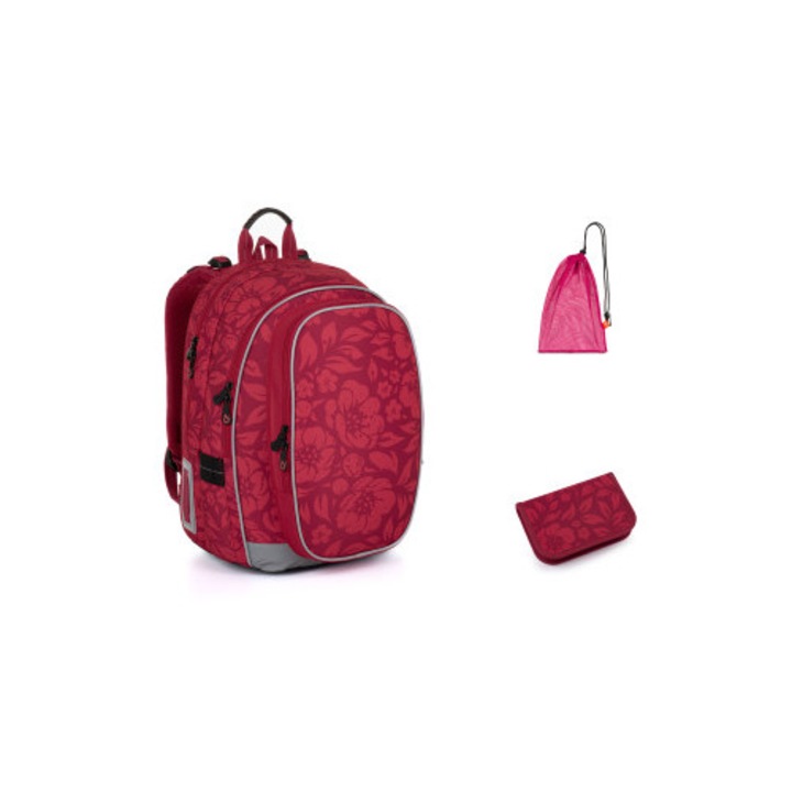 Set ghiozdan TOPGAL MIRA, 3 piese, multicolor, spate ergonomic, pentru fete