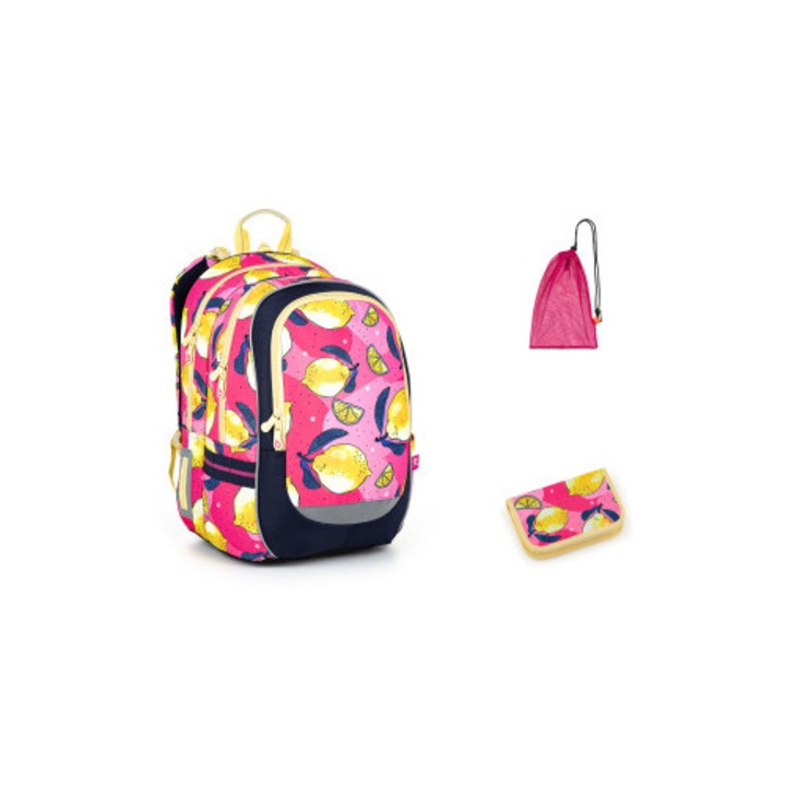 Set ghiozdan TOPGAL CODA 22010, 3 piese, multicolor, spate ergonomic, pentru elevi 6+