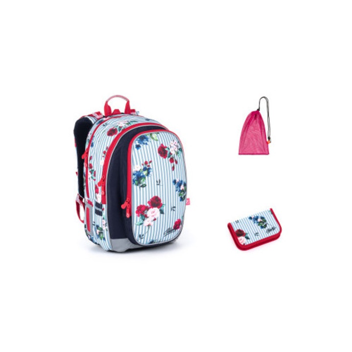 Set ghiozdan TOPGAL MIRA 21008, 3 piese, spate ergonomic, multicolor