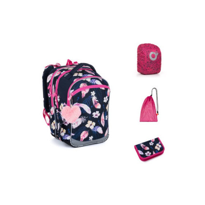 Set ghiozdan TOPGAL COCO 23006, 3 piese, design tematic, spate ergonomic, multicolor