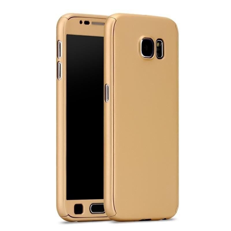 Husa 360° Matte Full Protection Gema Mixt pentru Samsung J7 2017 , gold
