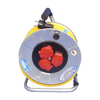 Prelungitor pe tambur metalic 3x2,5mm, 33m, 3500W, cordon flexibil, Topelectro-Weingärtner Gruppe Germania Prelungitor pe tambur metalic 3x2,5mm, 33m, 3500W, cordon flexibil, Topelectro-Weingärtner Gruppe Germania