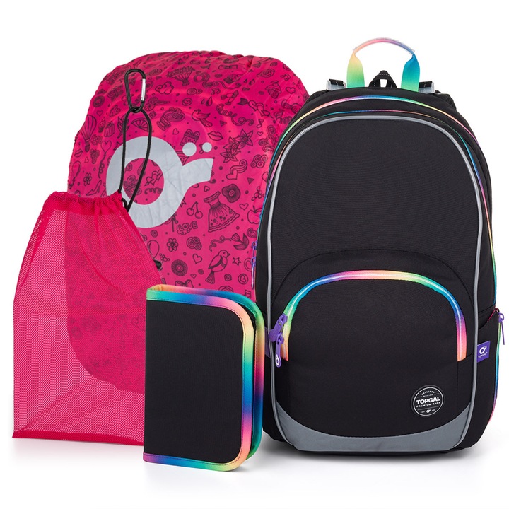 Set ghiozdan TOPGAL KIMI 25010, 3 piese, multicolor, material poliester