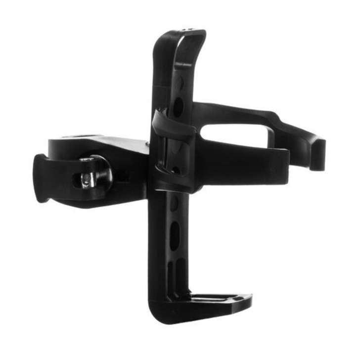 Поставка за бутилка за велосипед, пластмасова, универсална, 14.5 x 14 см, черна, Dactylion®