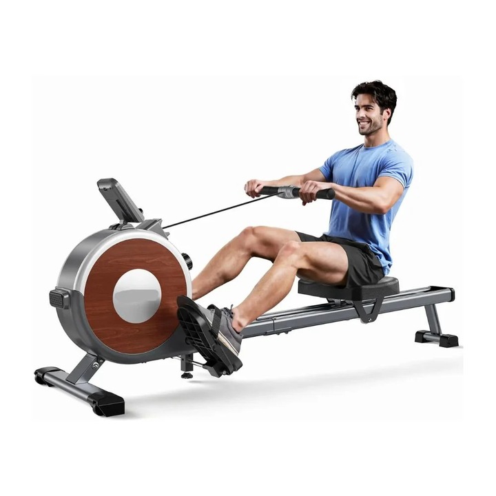 Aparat de vaslit magnetic Q1S, 16 niveluri de rezistență, structură cu șină dublă glisantă, negru, 165x49x63cm