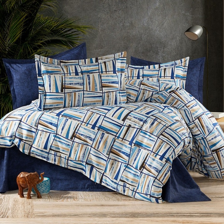 Ágyneműhuzat, dupla, pamut, 240x260 cm, 4 részes, Különleges Ágyneműk, Absztrakt design