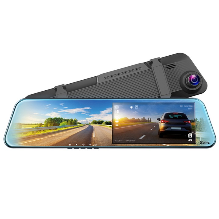 Monitor tip oglinda retrovizoare Lumi cu ecran 4 inch si camera frontala DVR