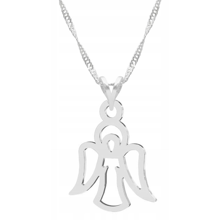 Colier Dama, Larezo, Motiv Inger, Argint 925, Lungime Reglabila 42 cm, Bijuterie Perfecta Pentru Cadou, Argintiu