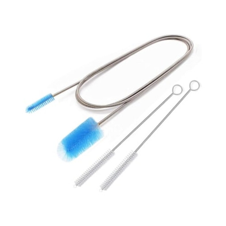 Perie de drenaj, flexibil, cu doua capete 170cm, set cu 2 perii din paie 21cm