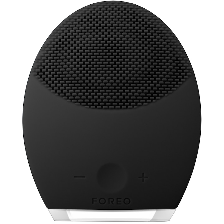 Dispozitiv de curatare a tenului FOREO LUNA 2, for MEN, 8000 oscilatii/minut, 12 viteze, acumulator, hipoalergenic, Negru