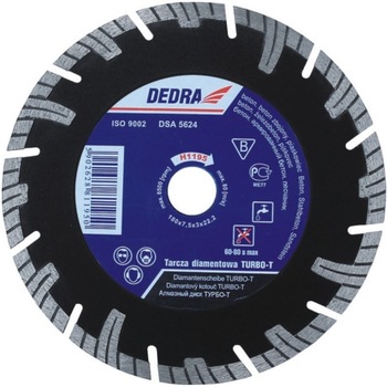 Disc diamantat cu segmente TURBO , piatra , beton , 350 / 25,4 mm Dynamic , Dedra Disc diamantat cu segmente TURBO , piatra , beton , 350 / 25,4 mm Dynamic , Dedra