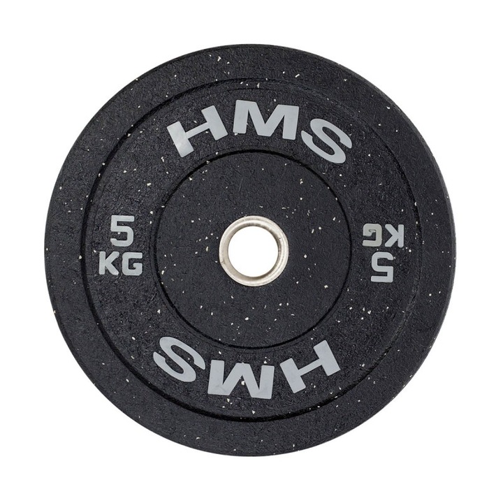 Гумен диск HMS HTBR05, 5 кг, 51 мм, Черен/Сив