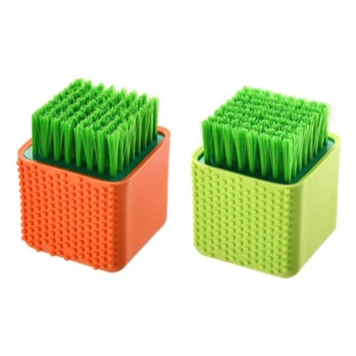 Set perii din silicon pentru spalare lenjerie si textile, set pentru uz casnic