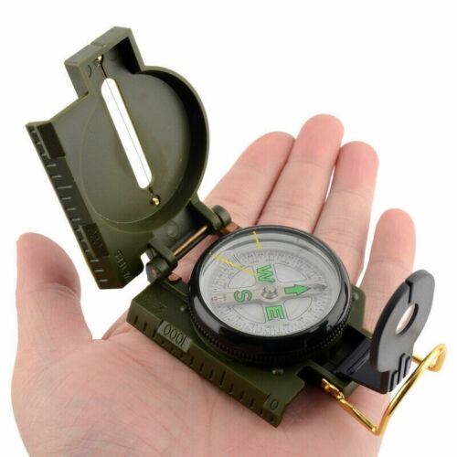 Busola de tip militar cu capac de protectie si lupa, verde, 8 × 5.8 × 2 ...