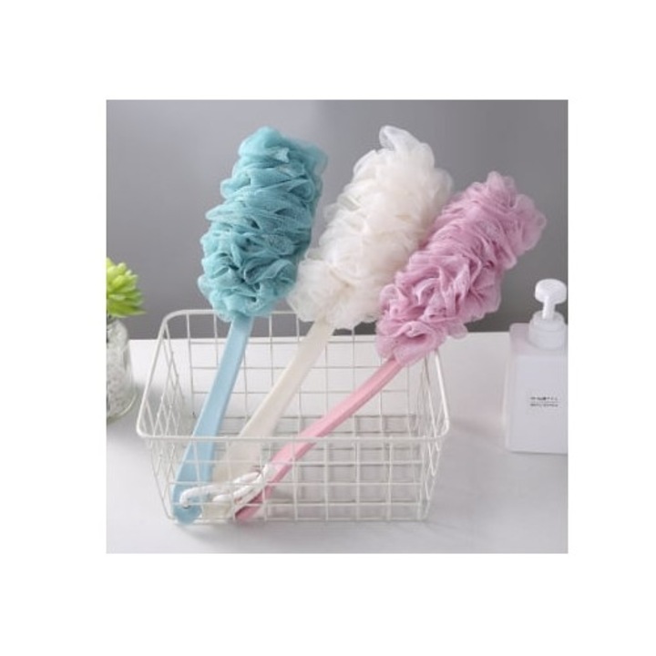 Hosszú nyelű fürdőkefe, zöld