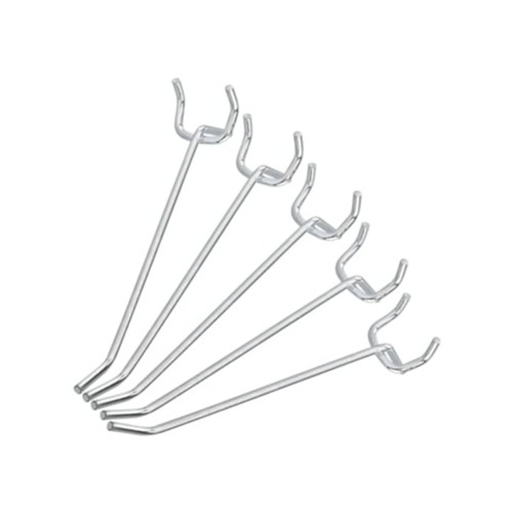 Kit organizator carlige pentru raft, 50 piese, metalic, 4"