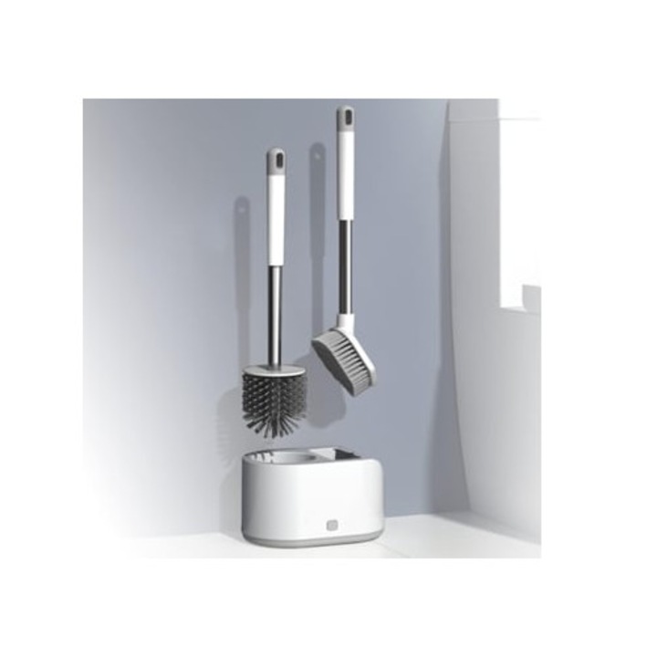 Perie de toaleta, din silicon, pentru colturi si spatii mici